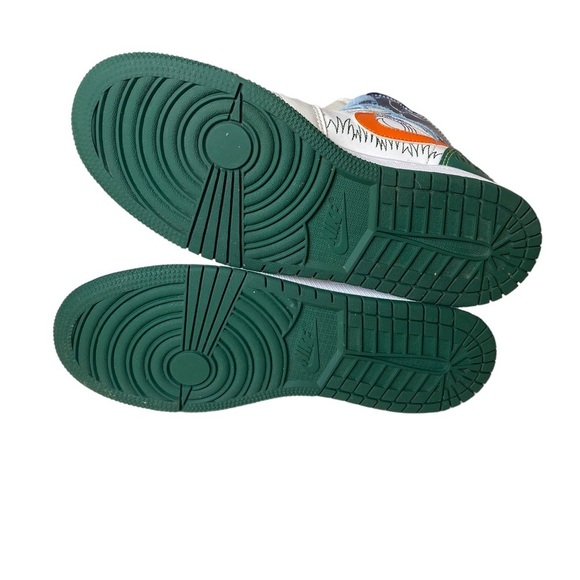 Nike Air Jordan 1 Mid SE GS Size 6.5Y 'STITCH'‎ Sail/Orange DX2462-100 - Picture 10 of 14